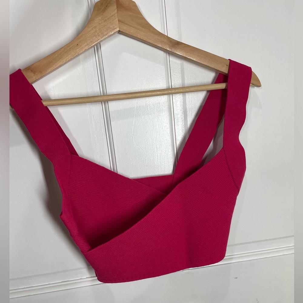 Babaton Sculpt Knit Crop Top Sz S